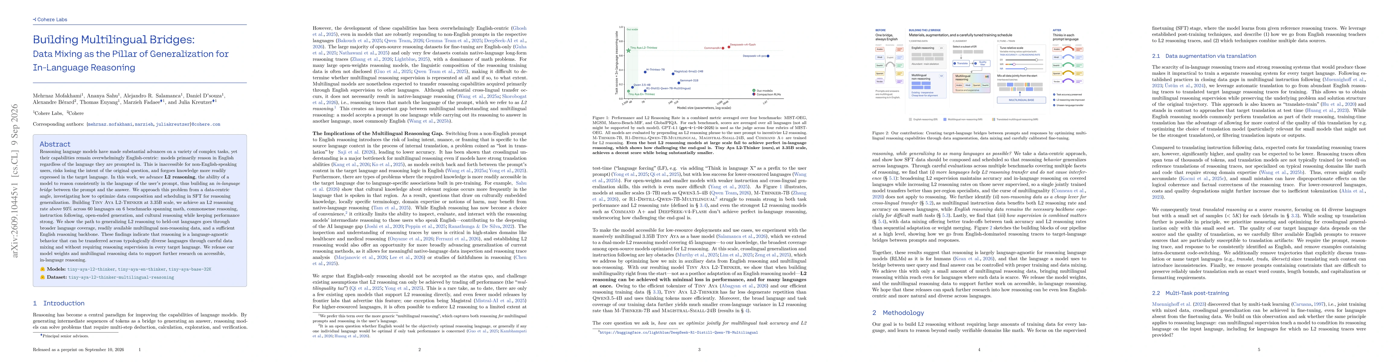 Thumbnail for Building Multilingual Bridges: Data Mixing as the Pillar of Generalization for In-Language Reasoning
