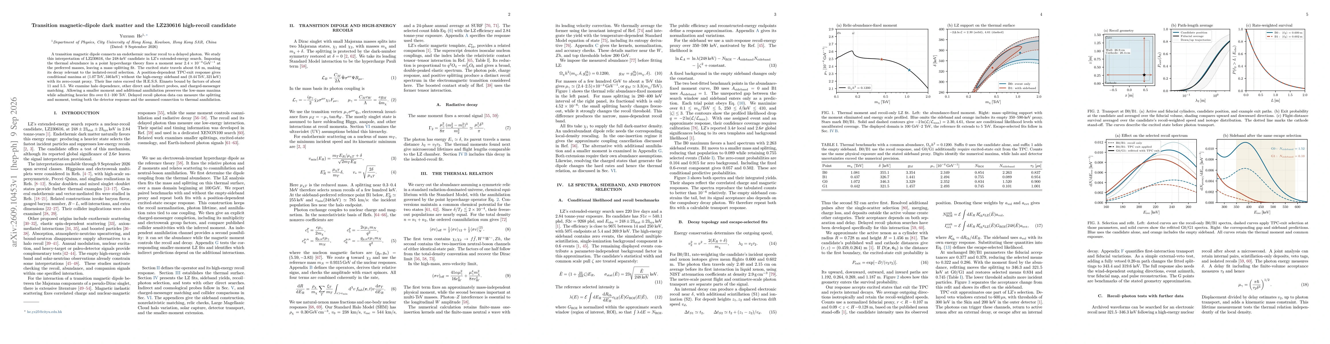 Thumbnail for Transition magnetic-dipole dark matter and the LZ230616 high-recoil candidate