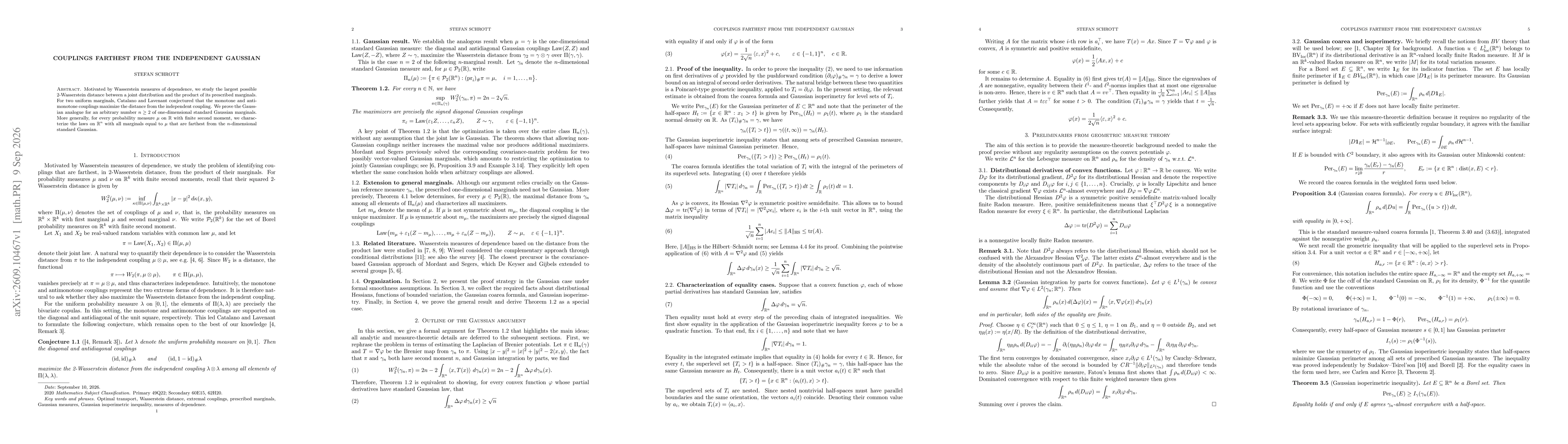 Thumbnail for Couplings Farthest from the Independent Gaussian