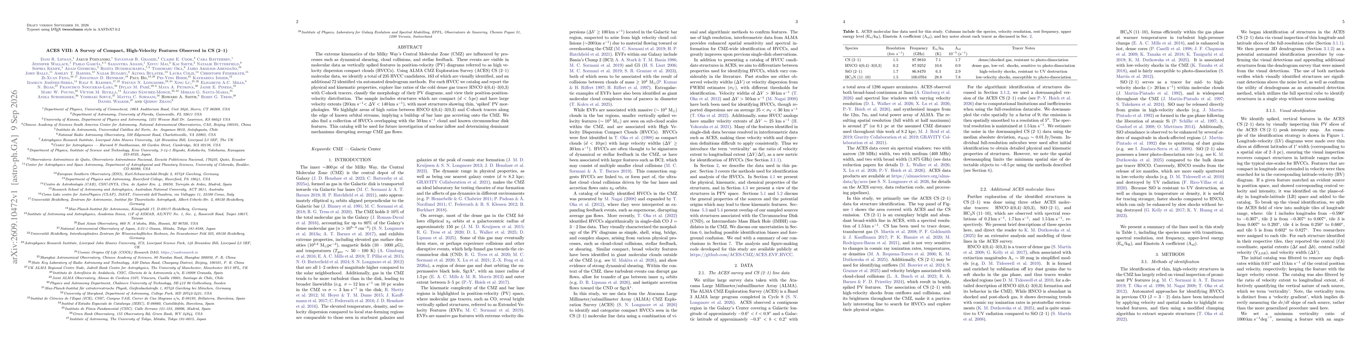 Thumbnail for ACES VIII: A Survey of Compact, High-Velocity Features Observed in CS(2-1)