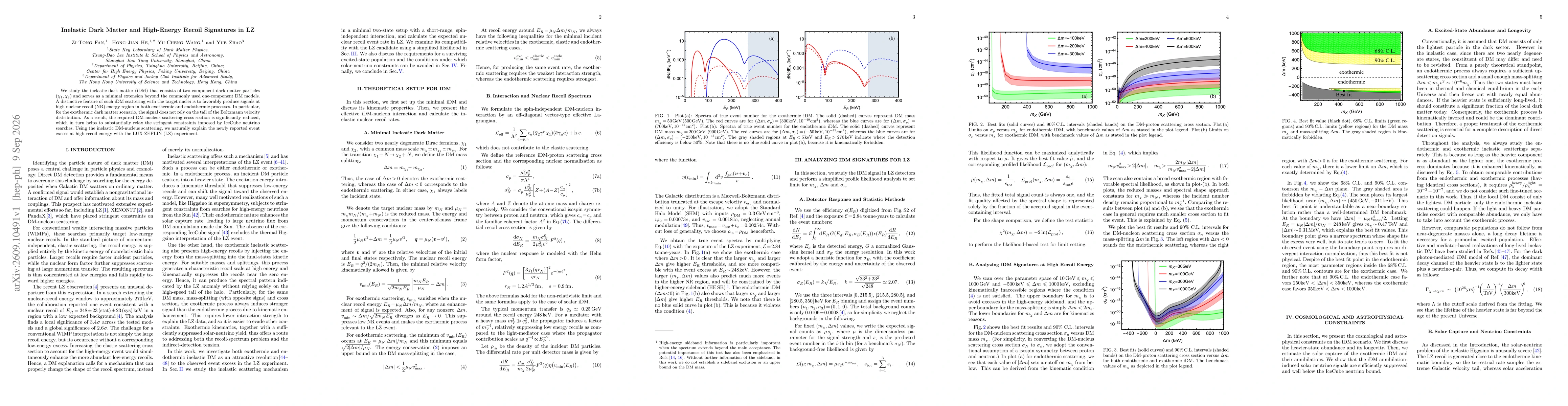 Thumbnail for Inelastic Dark Matter and High-Energy Recoil Signatures in LZ