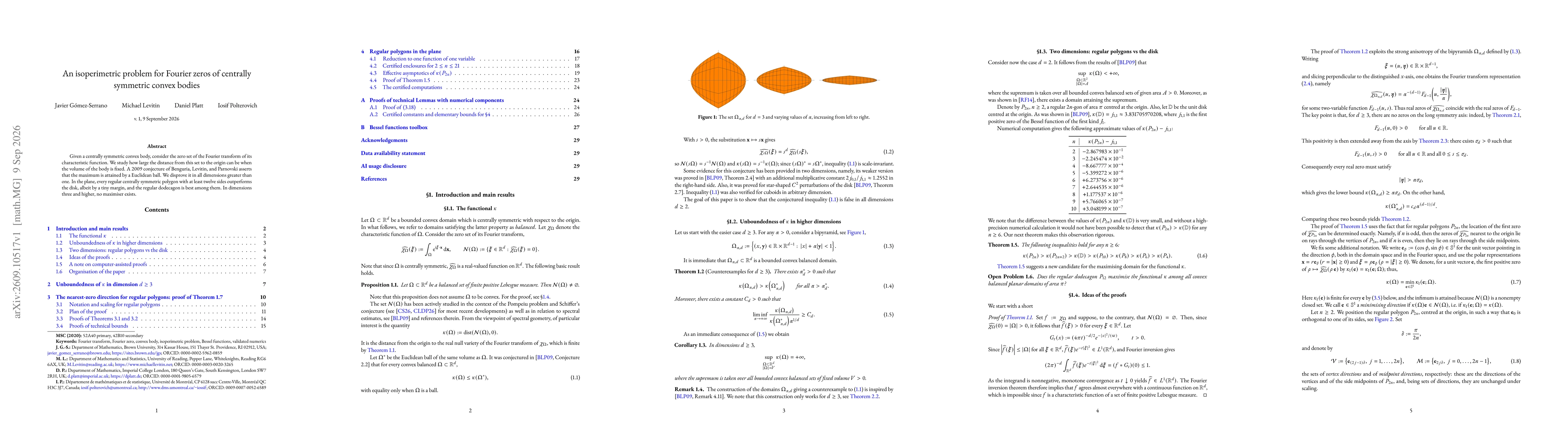 Thumbnail for An isoperimetric problem for Fourier zeros of centrally symmetric convex bodies