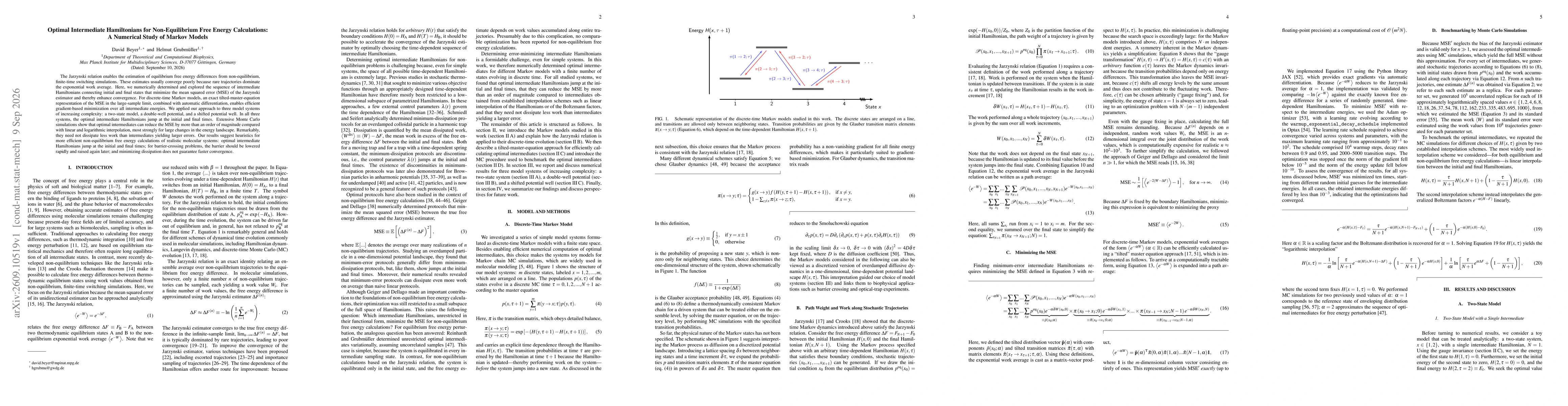 Thumbnail for Optimal Intermediate Hamiltonians for Non-Equilibrium Free Energy Calculations: A Numerical Study of Markov Models