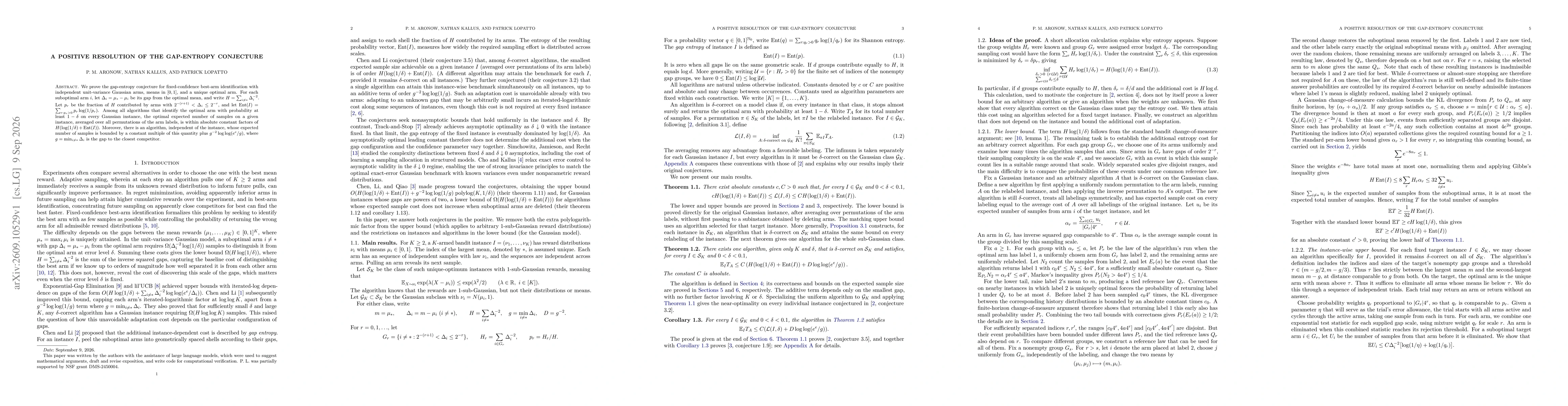 Thumbnail for A positive resolution of the gap-entropy conjecture