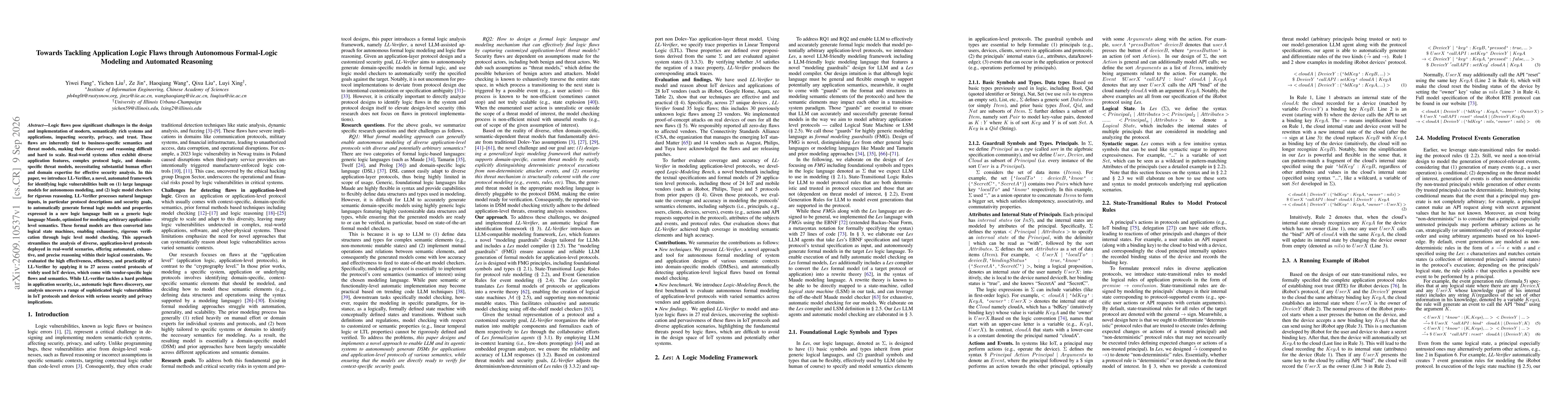 Thumbnail for Towards Tackling Application Logic Flaws through Autonomous Formal-Logic Modeling and Automated Reasoning