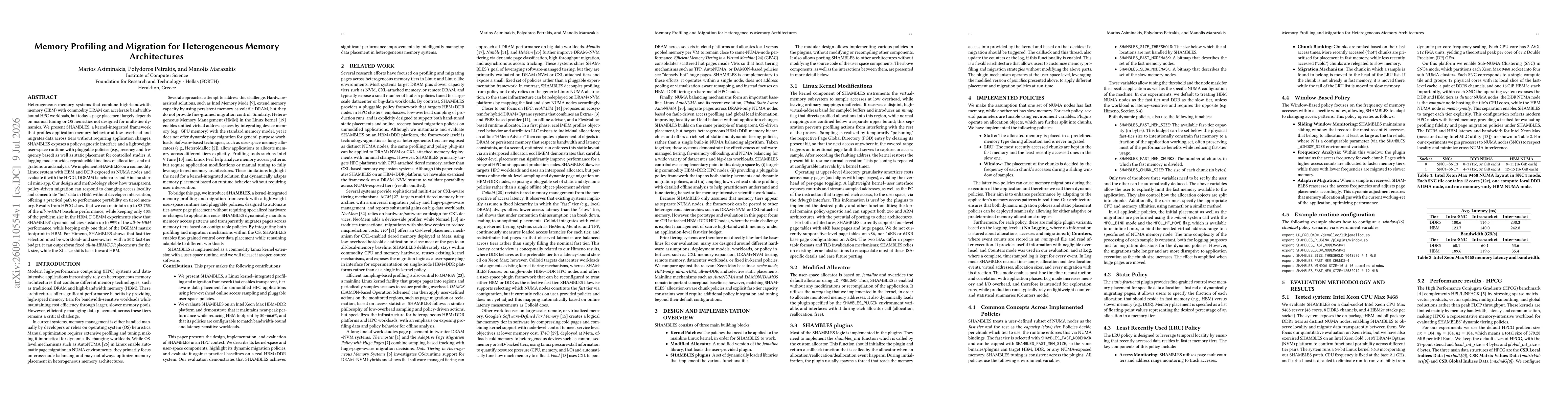 Thumbnail for Memory Profiling and Migration for Heterogeneous Memory Architectures