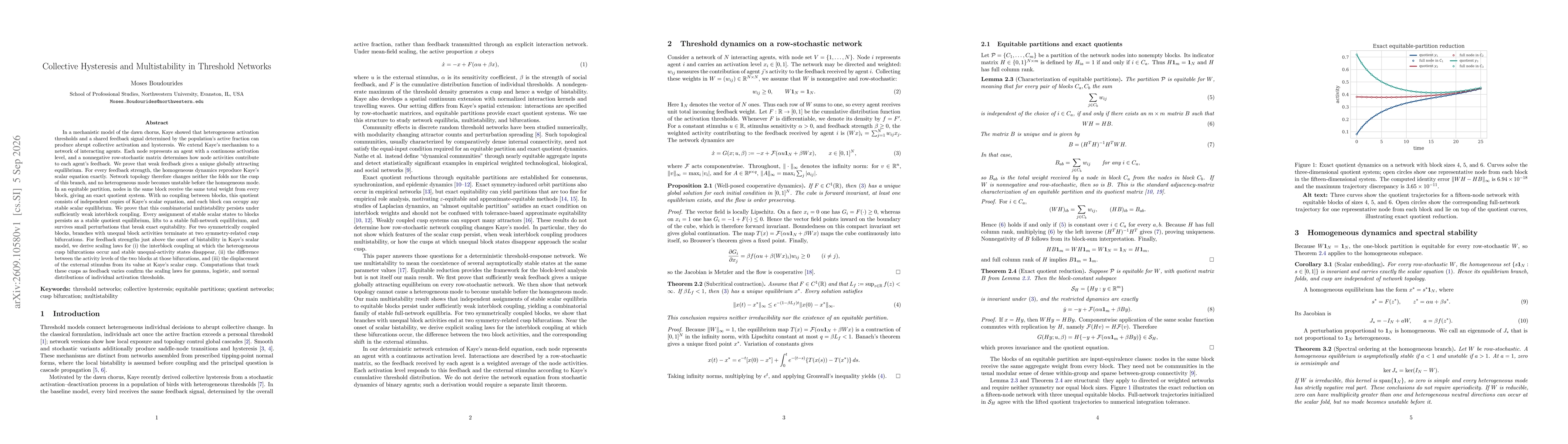Thumbnail for Collective Hysteresis and Multistability in Threshold Networks