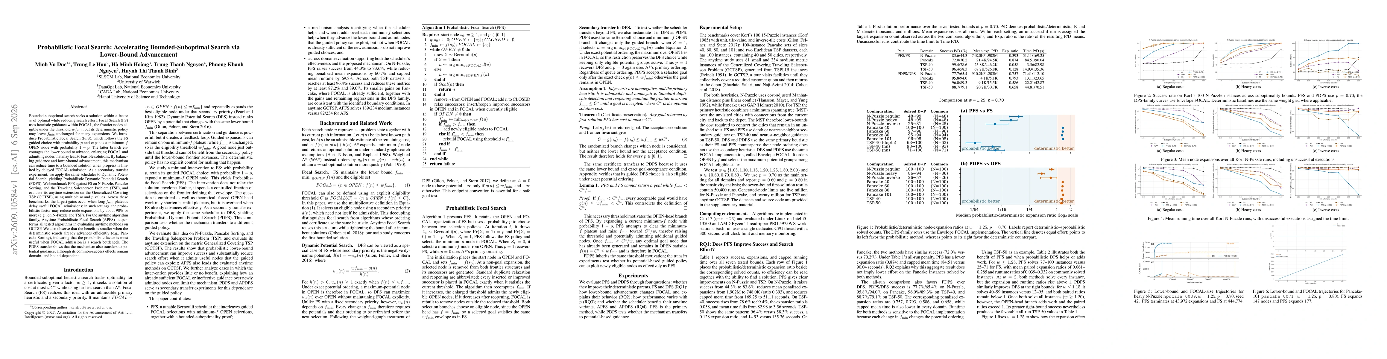 Thumbnail for Probabilistic Focal Search: Accelerating Bounded-Suboptimal Search via Lower-Bound Advancement