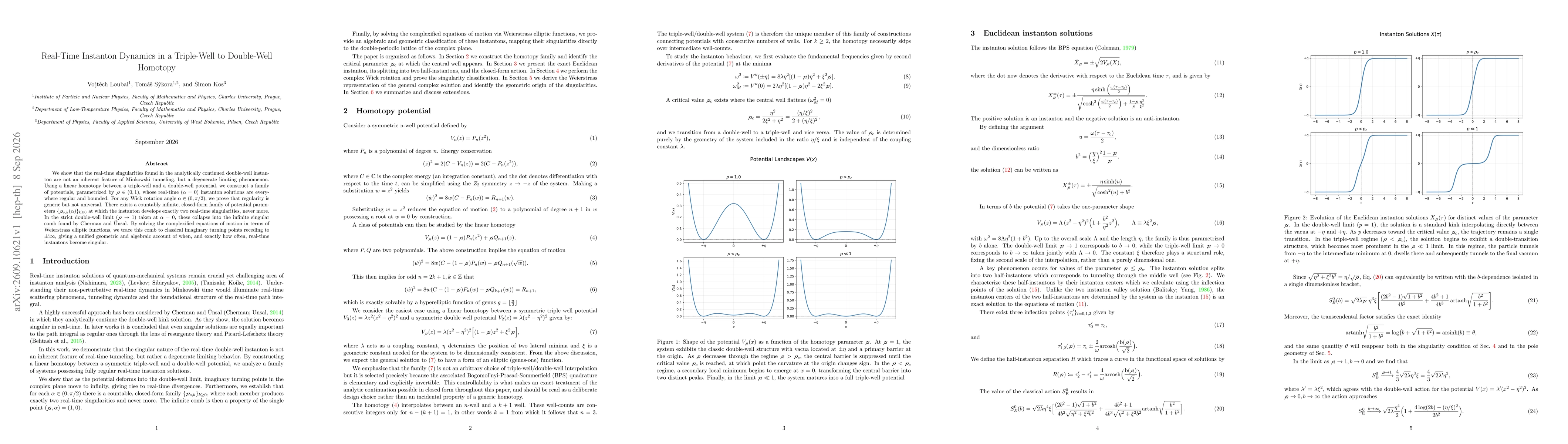 Thumbnail for Real-Time Instanton Dynamics in a Triple-Well to Double-Well Homotopy
