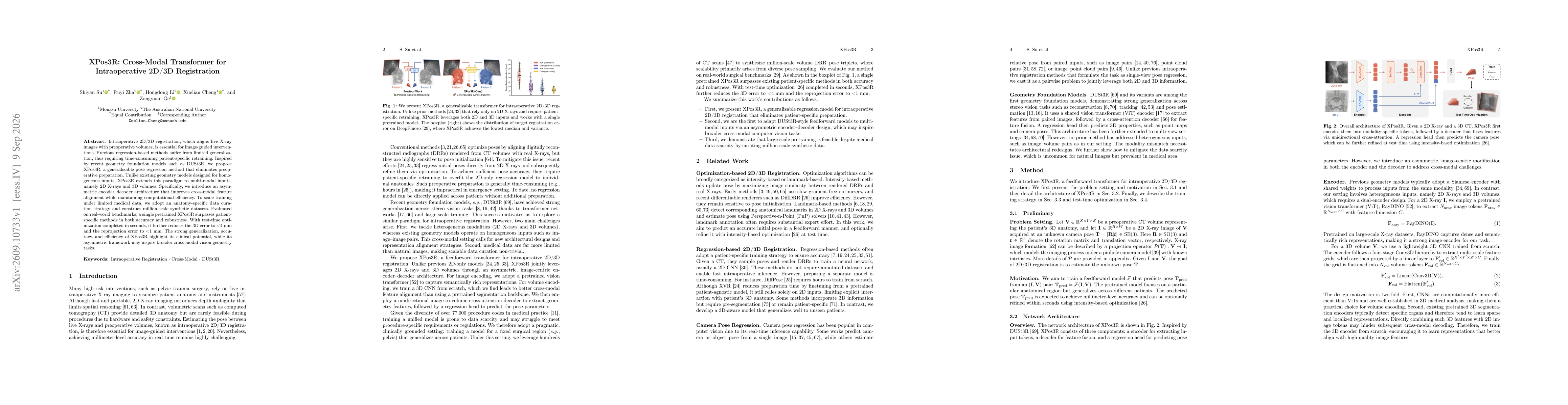 Thumbnail for XPos3R: Cross-Modal Transformer for Intraoperative 2D/3D Registration