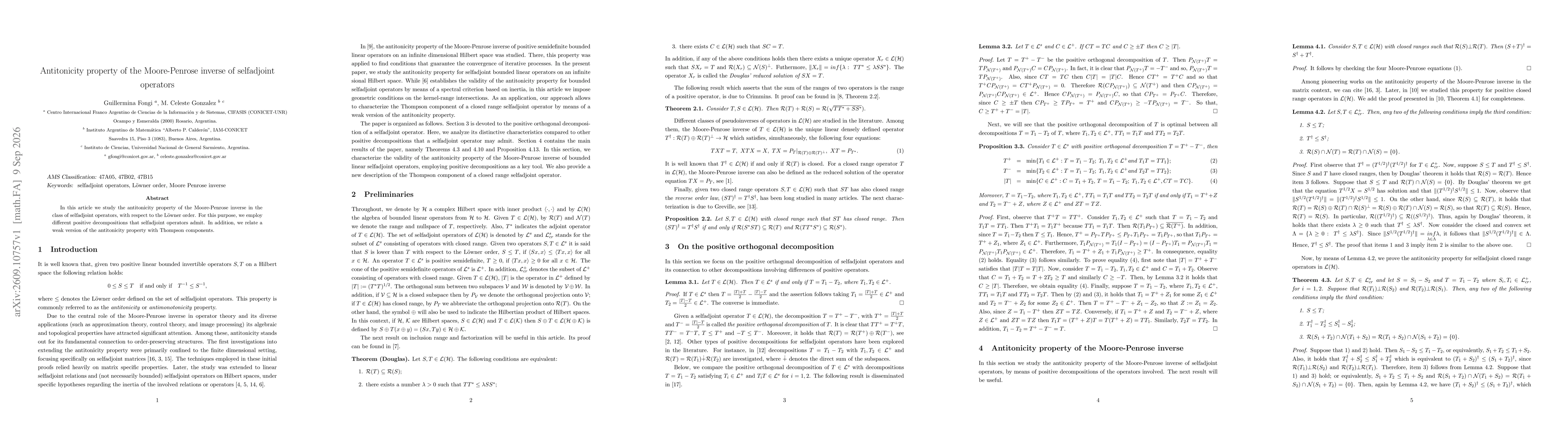 Thumbnail for Antitonicity property of the Moore-Penrose inverse for selfadjoint operators