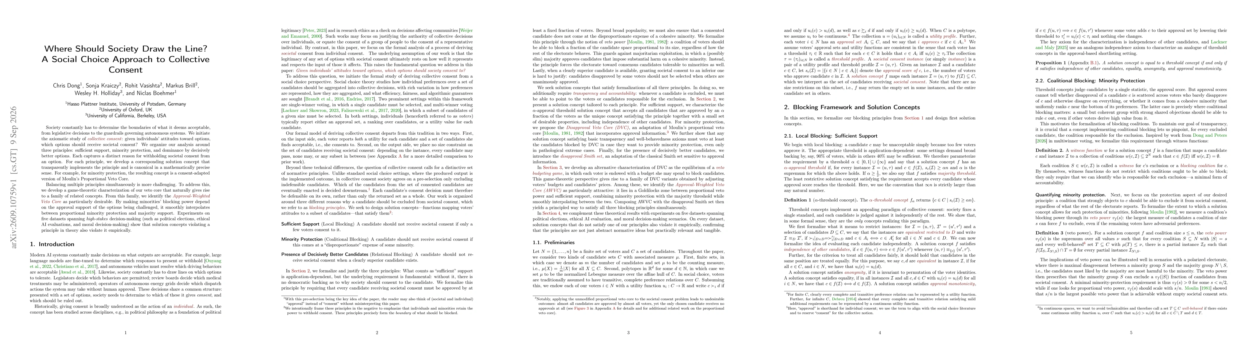 Thumbnail for Where Should Society Draw the Line? A Social Choice Approach to Collective Consent