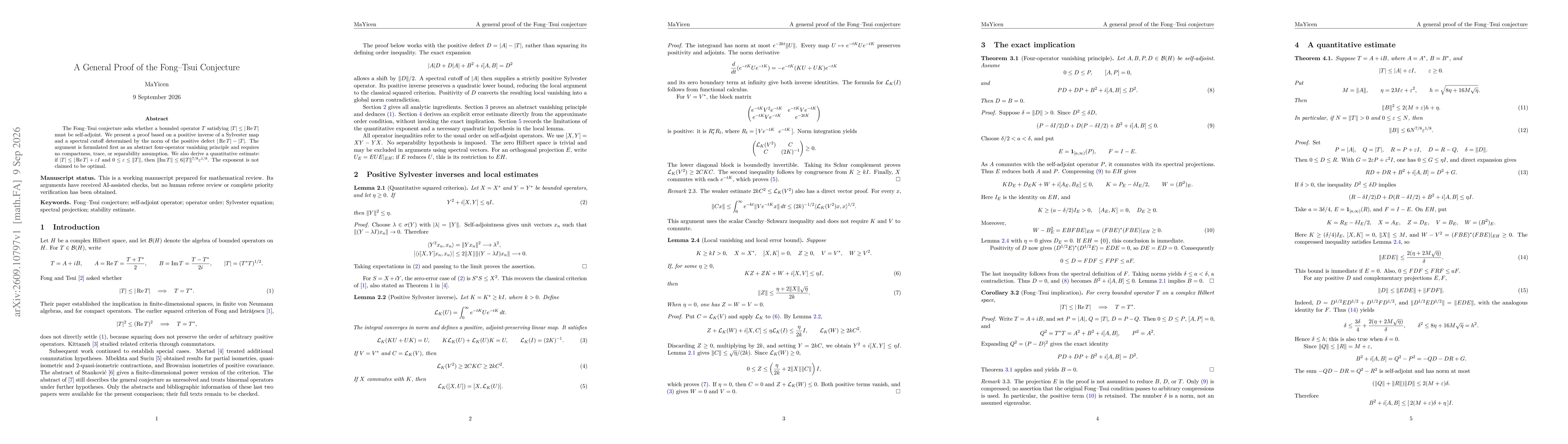 Thumbnail for A General Proof of the Fong-Tsui Conjecture