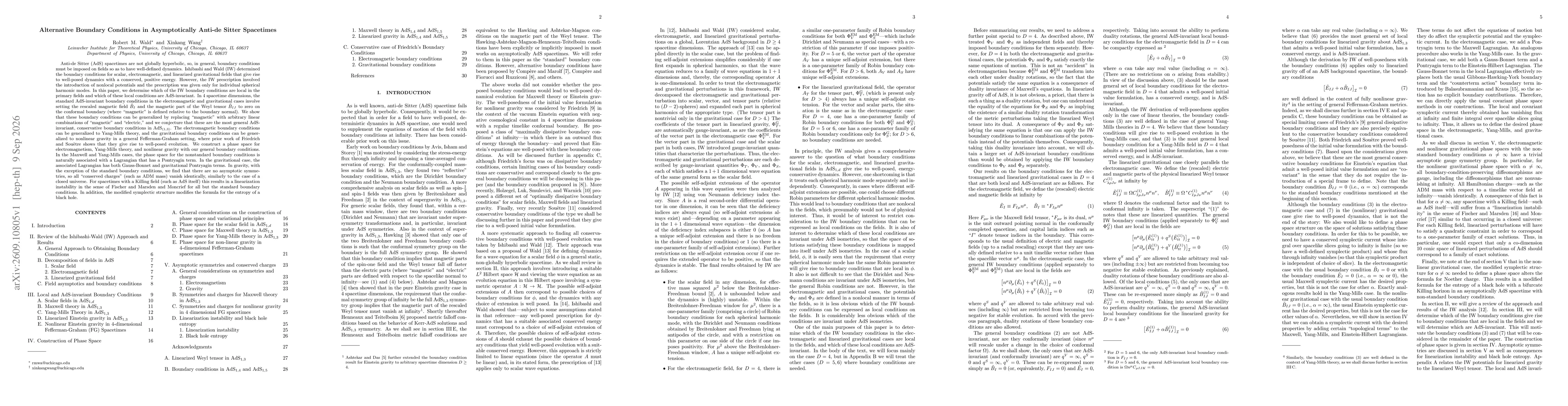 Thumbnail for Alternative Boundary Conditions in Asymptotically Anti-de Sitter Spacetimes