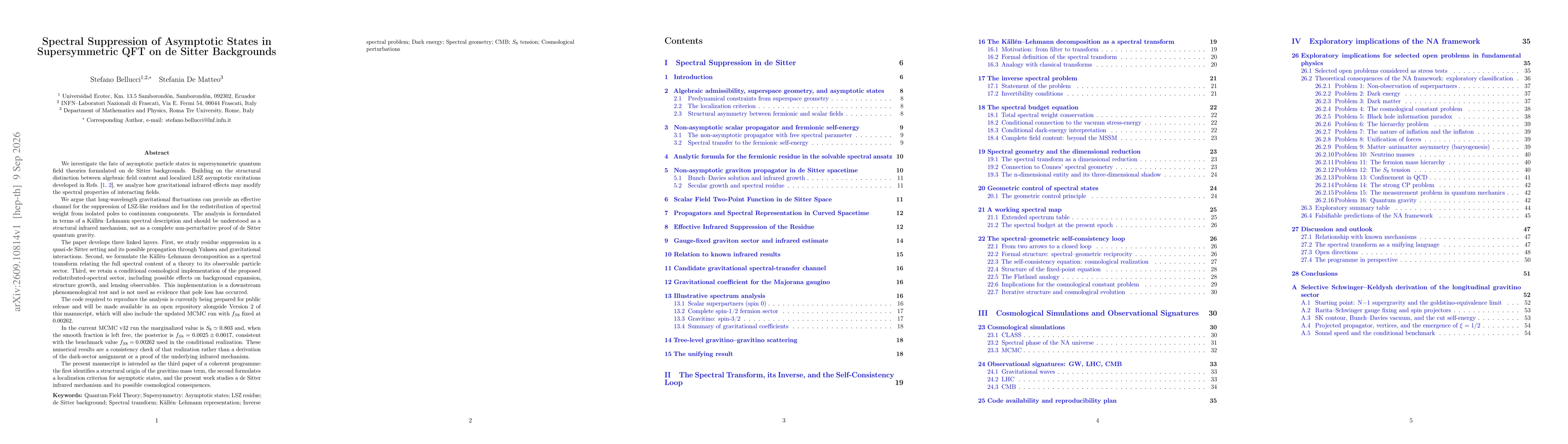 Thumbnail for Spectral Suppression of Asymptotic States in Supersymmetric QFT on de Sitter Backgrounds