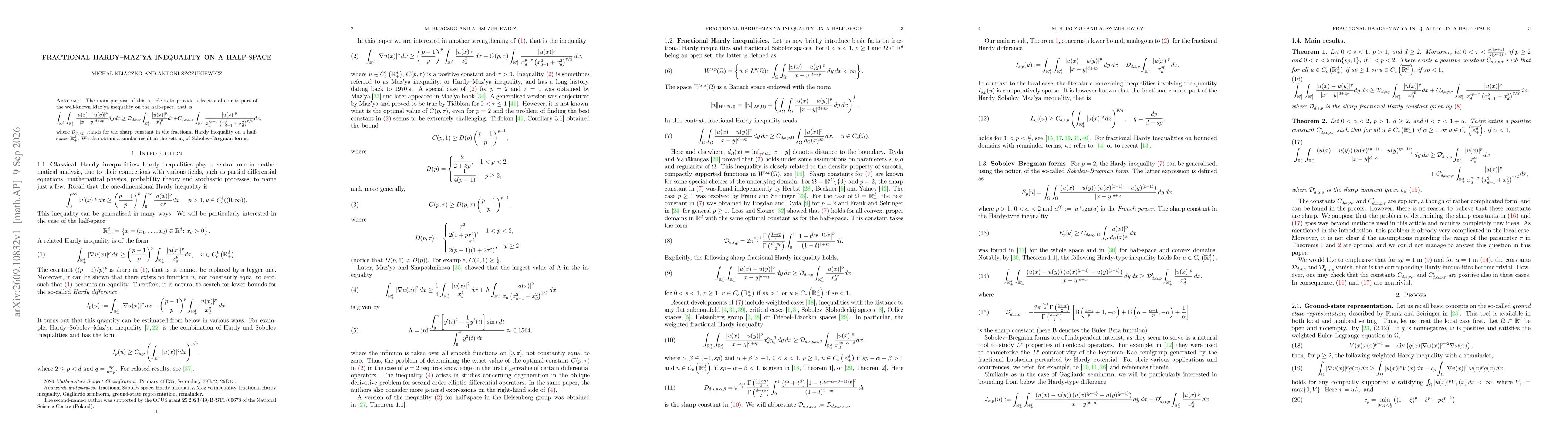 Thumbnail for Fractional Hardy--Maz'ya inequality on a half-space