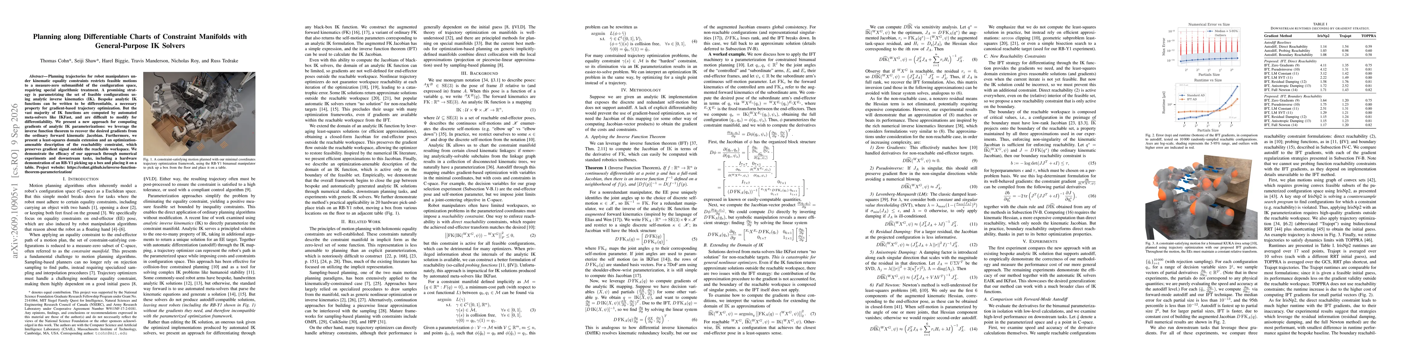 Thumbnail for Planning along Differentiable Charts of Constraint Manifolds with General-Purpose IK Solvers
