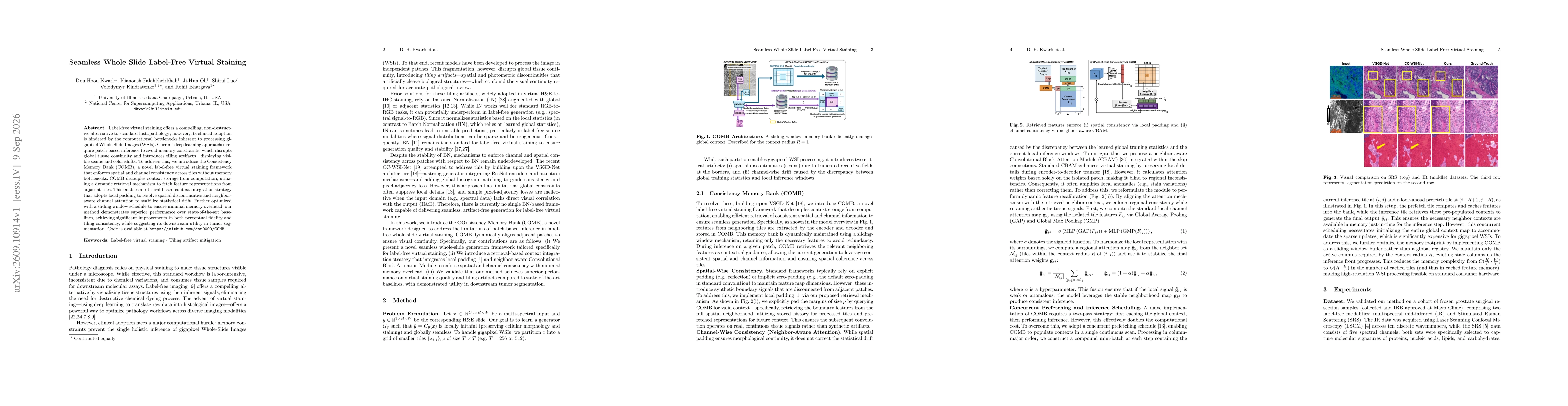 Thumbnail for Seamless Whole Slide Label-Free Virtual Staining