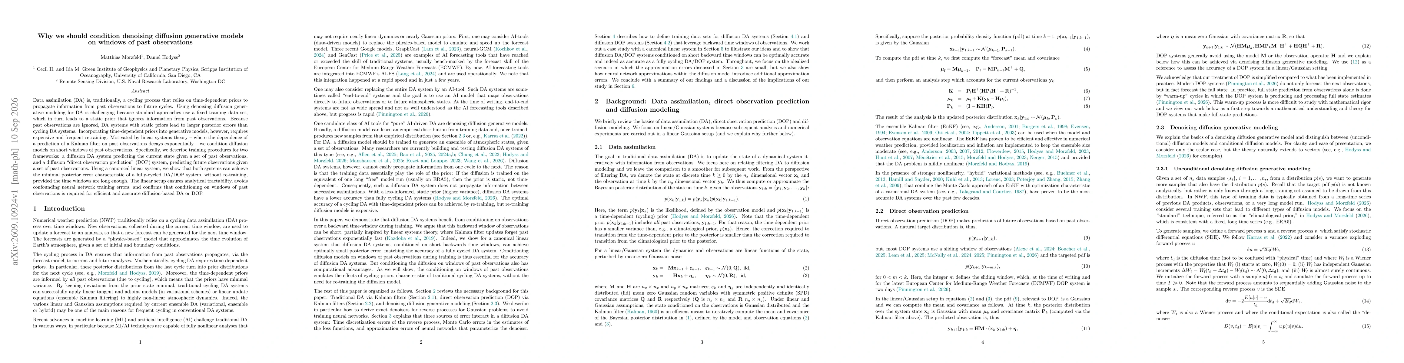 Thumbnail for Why we should condition denoising diffusion generative models on windows of past observations