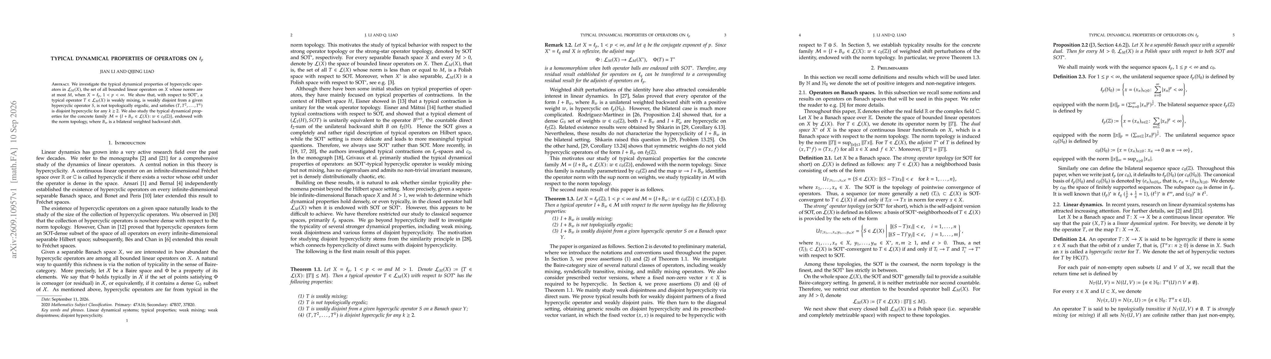Thumbnail for Typical dynamical properties of operators on $\ell_p$