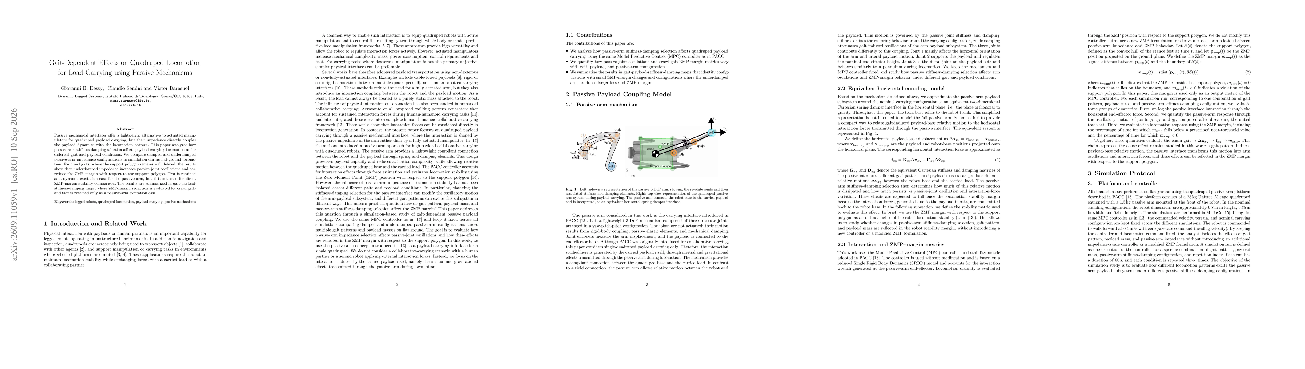 Thumbnail for Gait-Dependent Effects on Quadruped Locomotion for Load-Carrying using Passive Mechanism