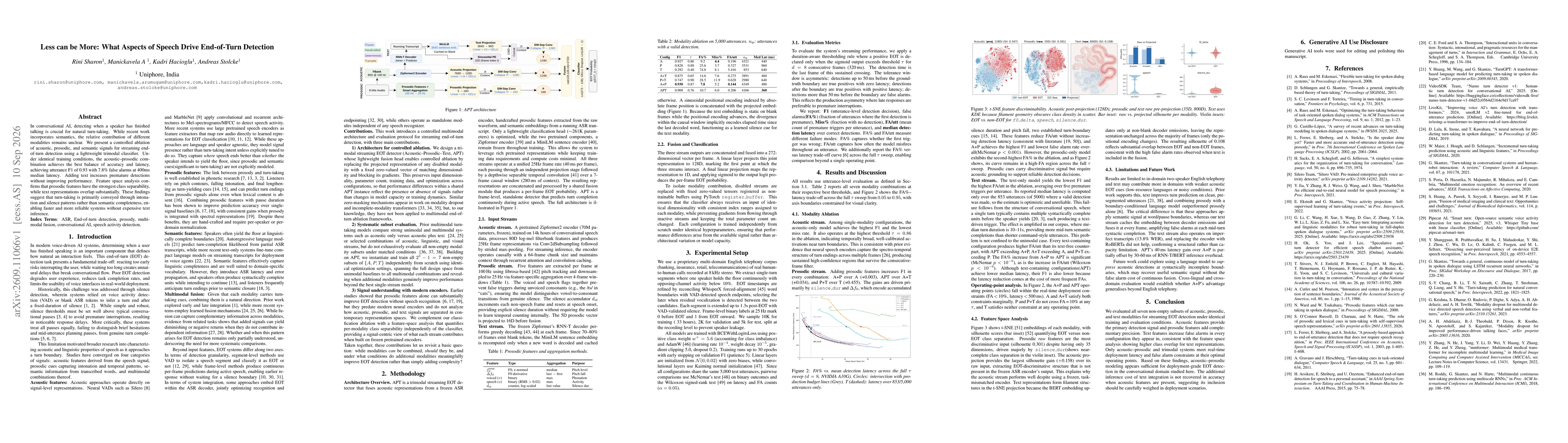 Thumbnail for Less can be More: What Aspects of Speech Drive End-of-Turn Detection