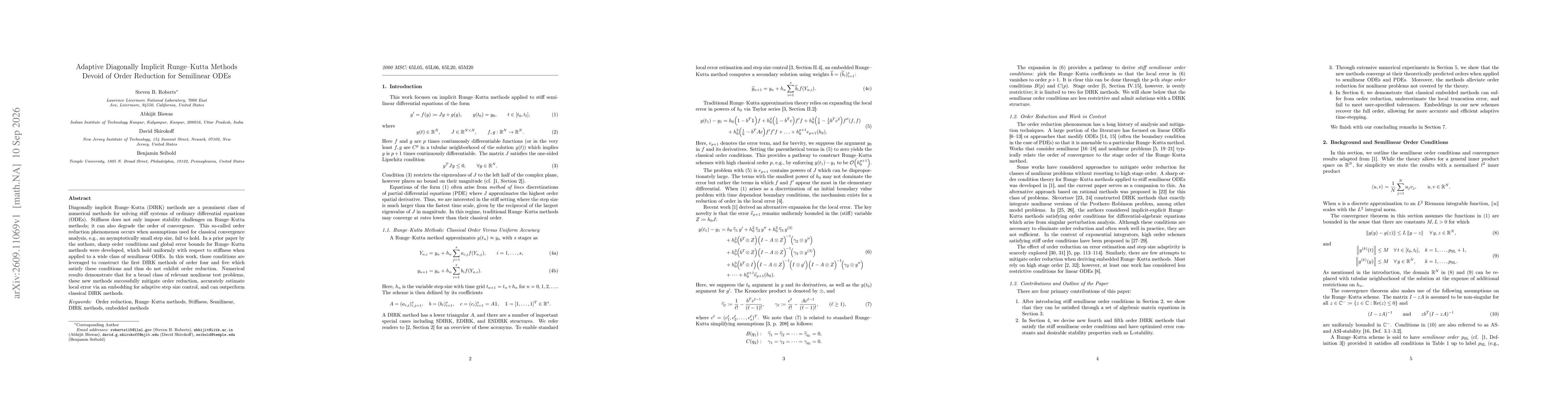 Thumbnail for Adaptive Diagonally Implicit Runge-Kutta Methods Devoid of Order Reduction for Semilinear ODEs
