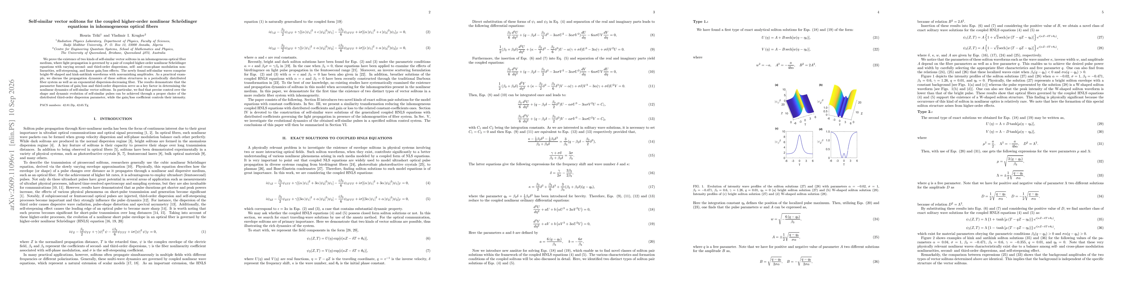 Thumbnail for Self-similar vector solitons for the coupled higher-order nonlinear Schrodinger equations in inhomogeneous optical fibers