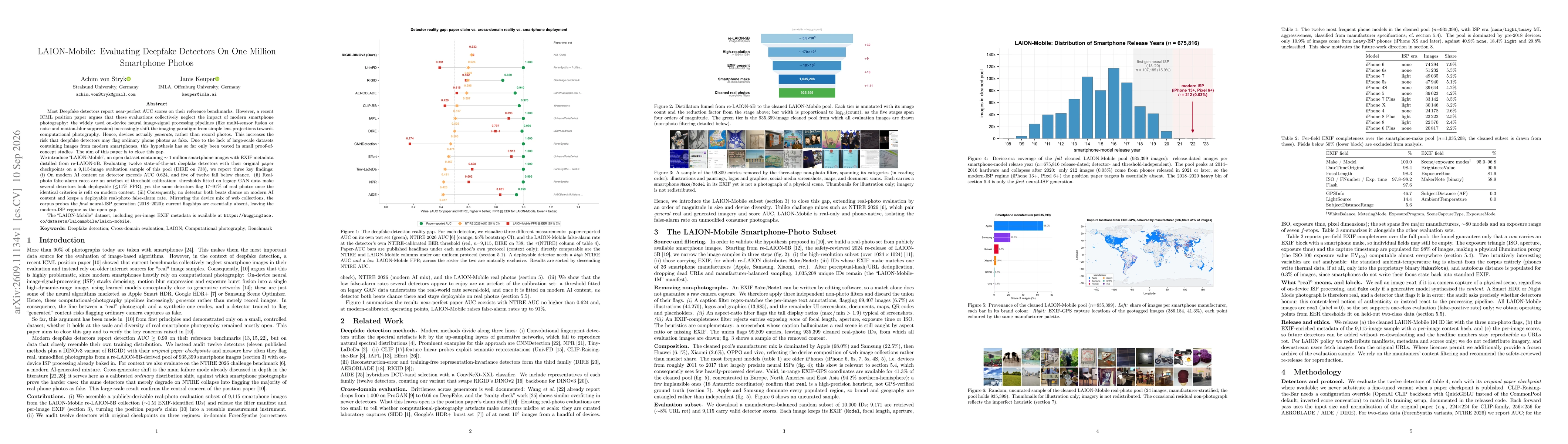 Thumbnail for LAION-Mobile: Evaluating Deepfake Detectors On One Million Smartphone Photos