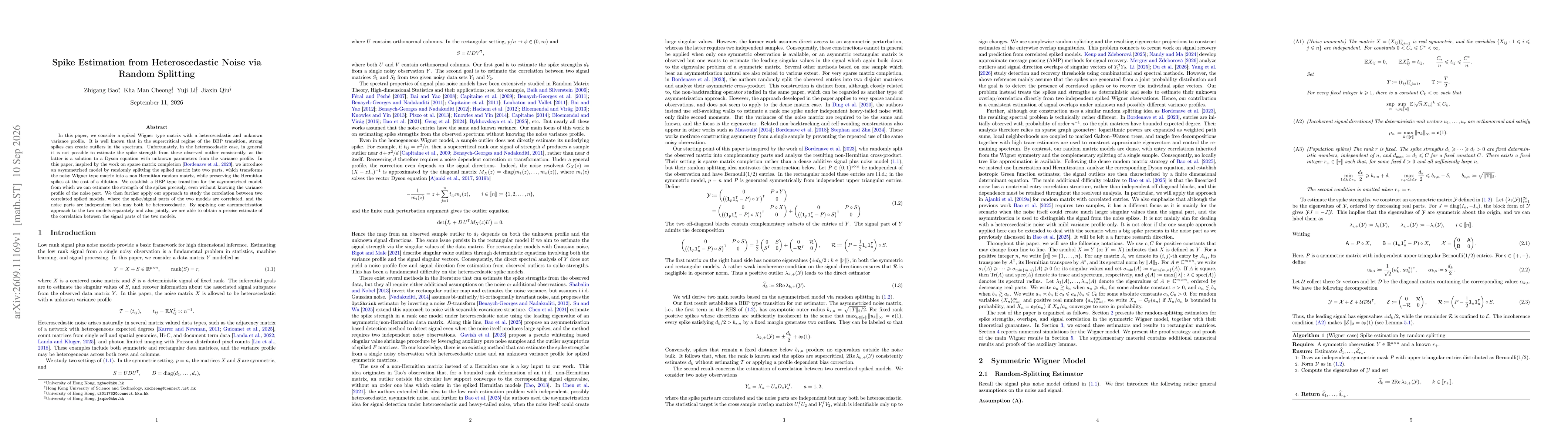Thumbnail for Spike Estimation from Heteroscedastic Noise via Random Splitting