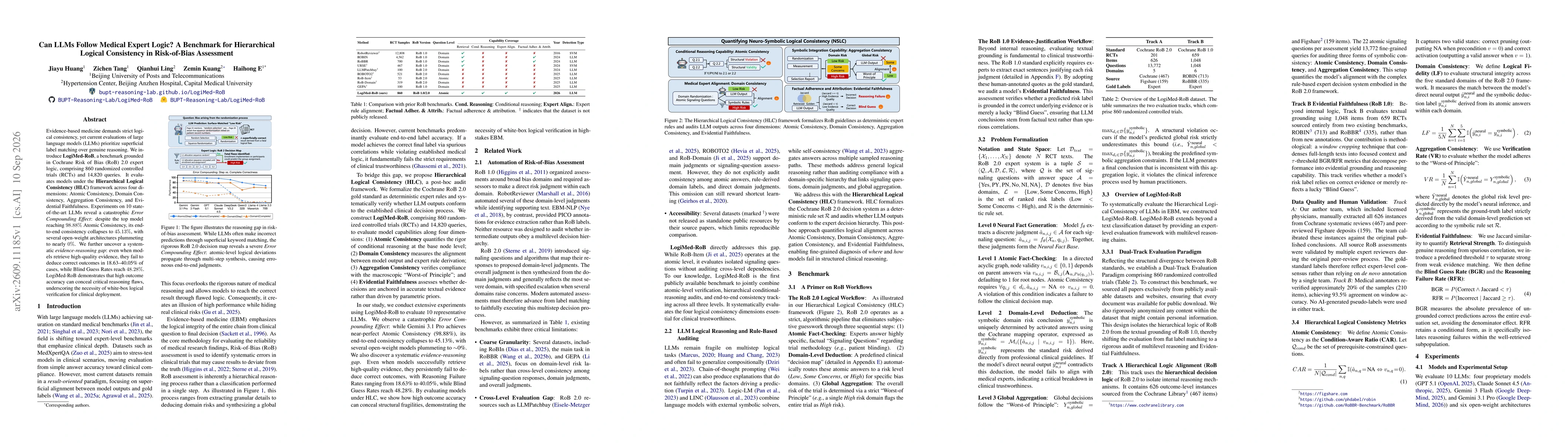Thumbnail for Can LLMs Follow Medical Expert Logic? A Benchmark for Hierarchical Logical Consistency in Risk-of-Bias Assessment