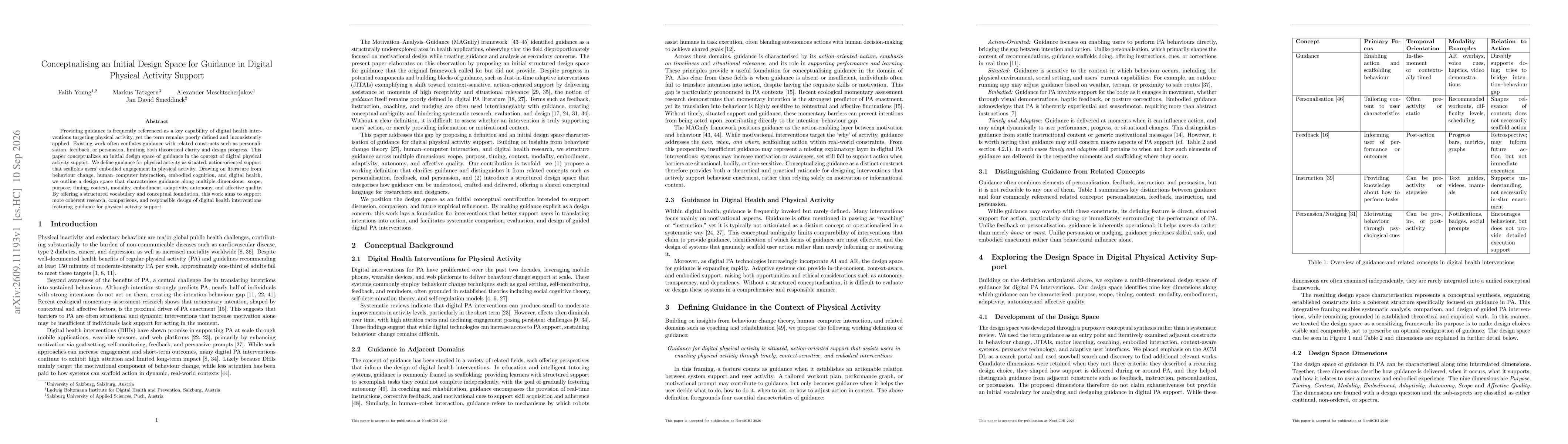 Thumbnail for Conceptualising an Initial Design Space for Guidance in Digital Physical Activity Support