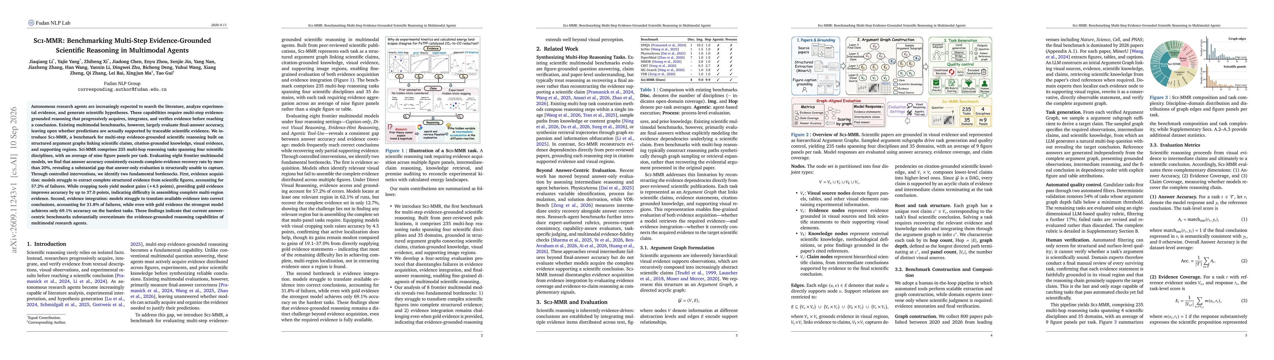 Thumbnail for Sci-MMR: Benchmarking Multi-Step Evidence-Grounded Scientific Reasoning in Multimodal Agents