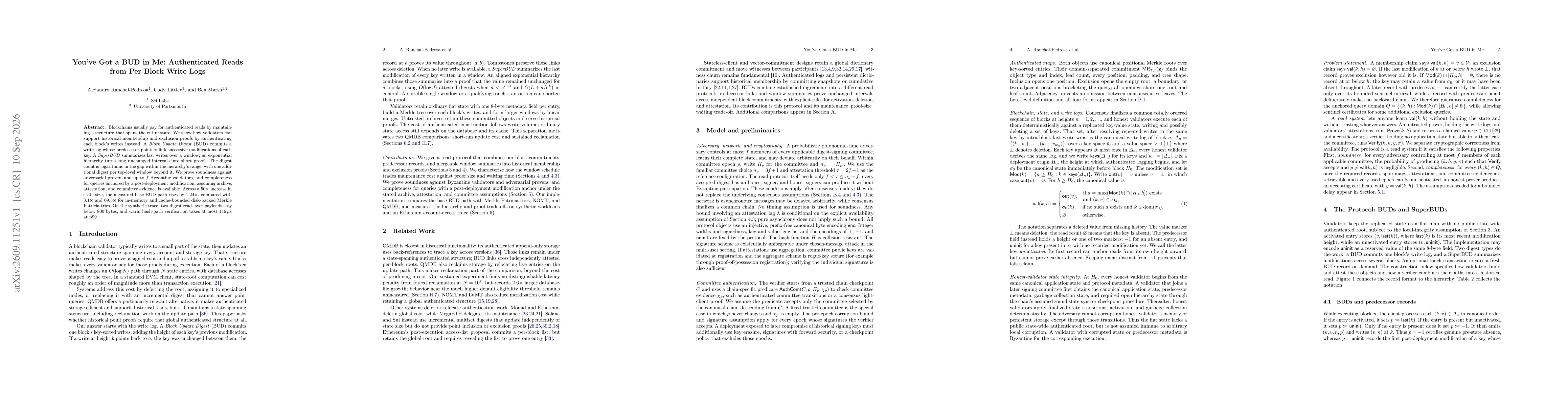 Thumbnail for You've Got a BUD in Me: Authenticated Reads from Per-Block Write Logs
