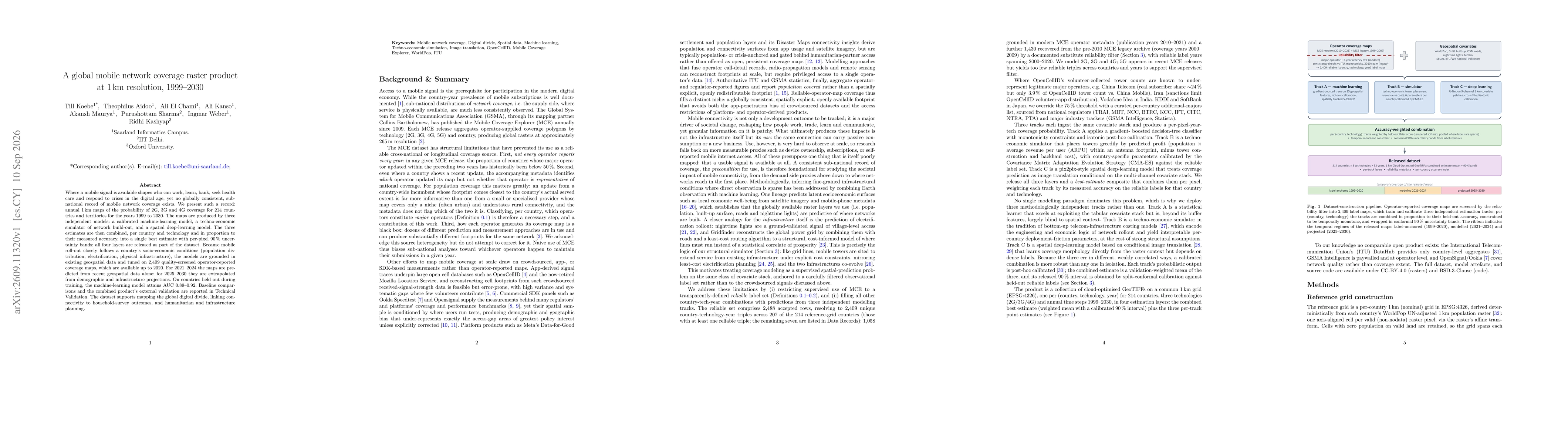 Thumbnail for A global mobile network coverage raster product at 1km resolution, 1999--2030