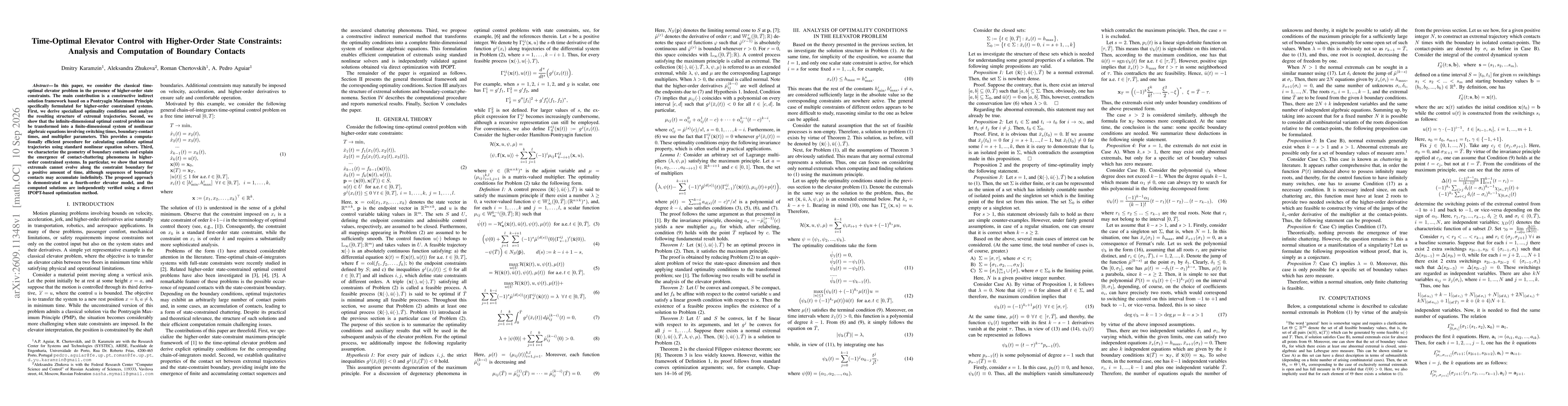 Thumbnail for Time-optimal elevator control with higher-order state constraints: analysis and computation of boundary contacts