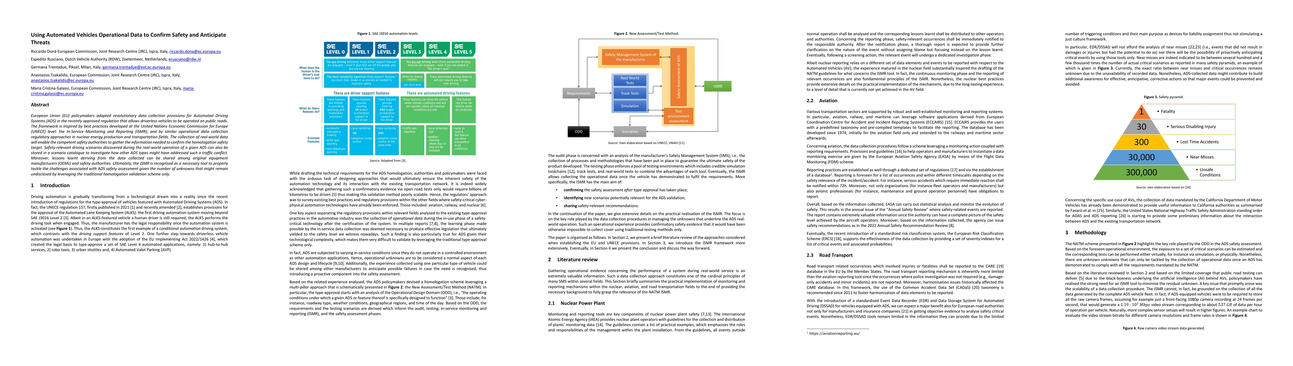 Thumbnail for Using Automated Vehicles Operational Data to Confirm Safety and Anticipate Threats