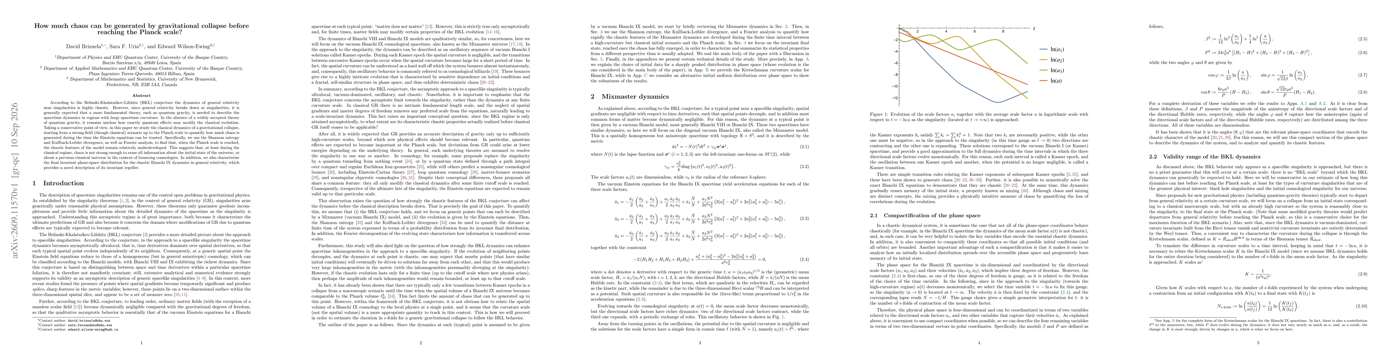Thumbnail for How much chaos can be generated by gravitational collapse before reaching the Planck scale?