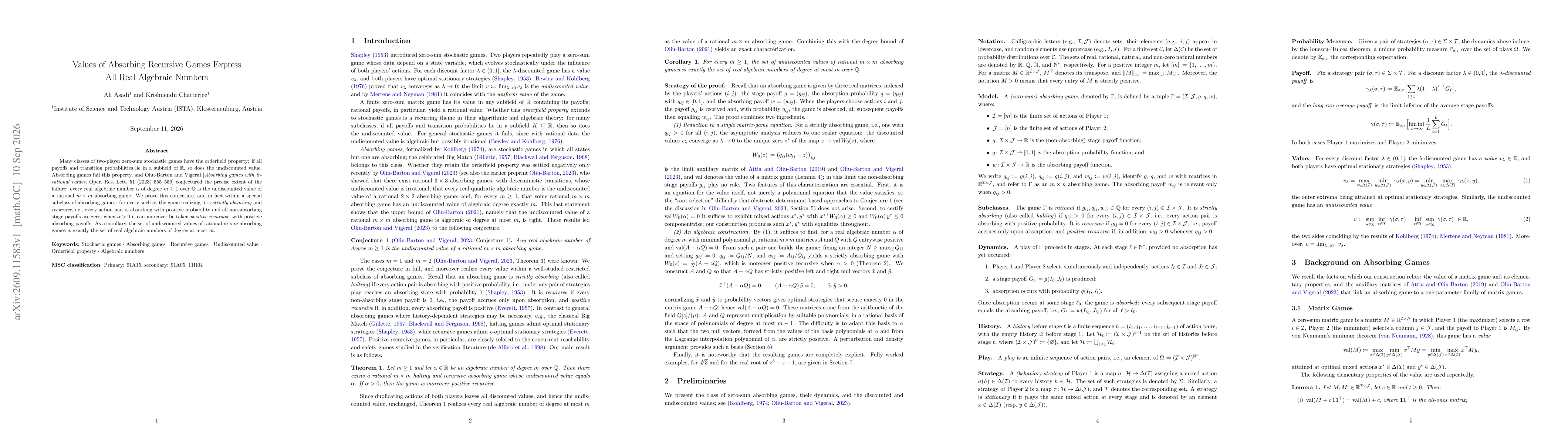 Thumbnail for Values of Absorbing Recursive Games Express All Real Algebraic Numbers