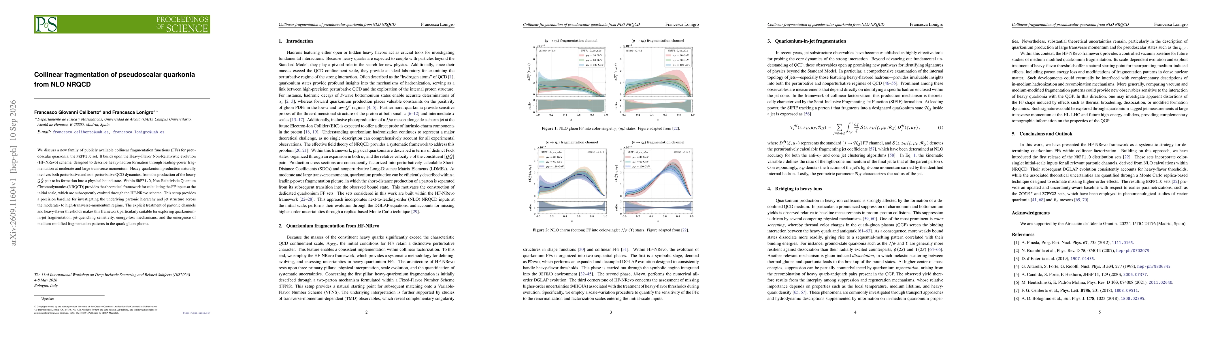 Thumbnail for Collinear fragmentation of pseudoscalar quarkonia from NLO NRQCD