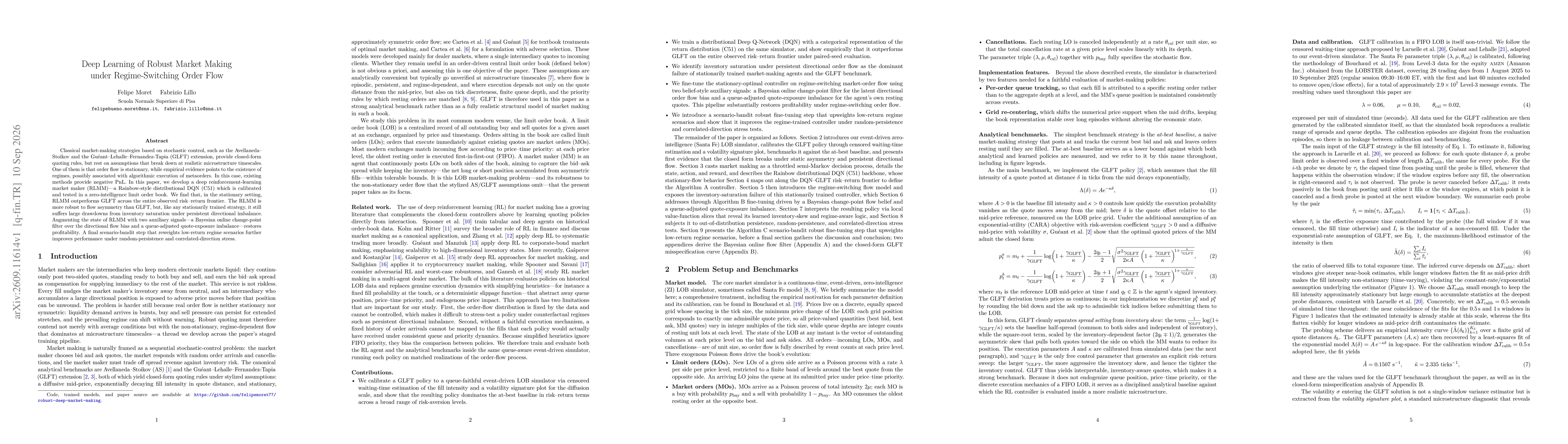 Thumbnail for Deep Learning of Robust Market Making under Regime-Switching Order Flow