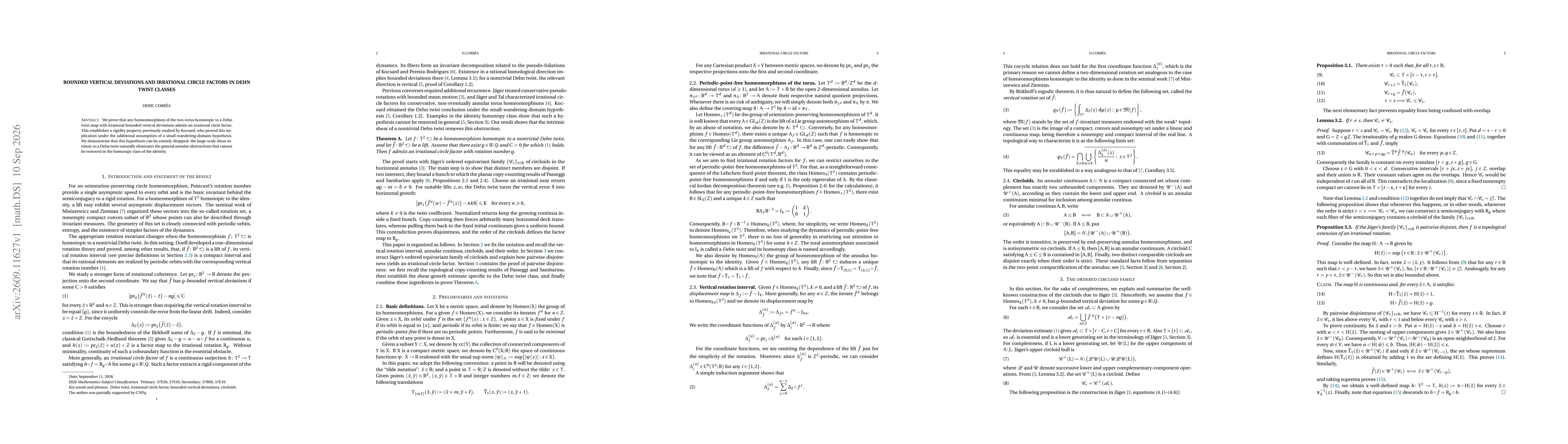 Thumbnail for Bounded vertical deviations and irrational circle factors in Dehn Twist classes
