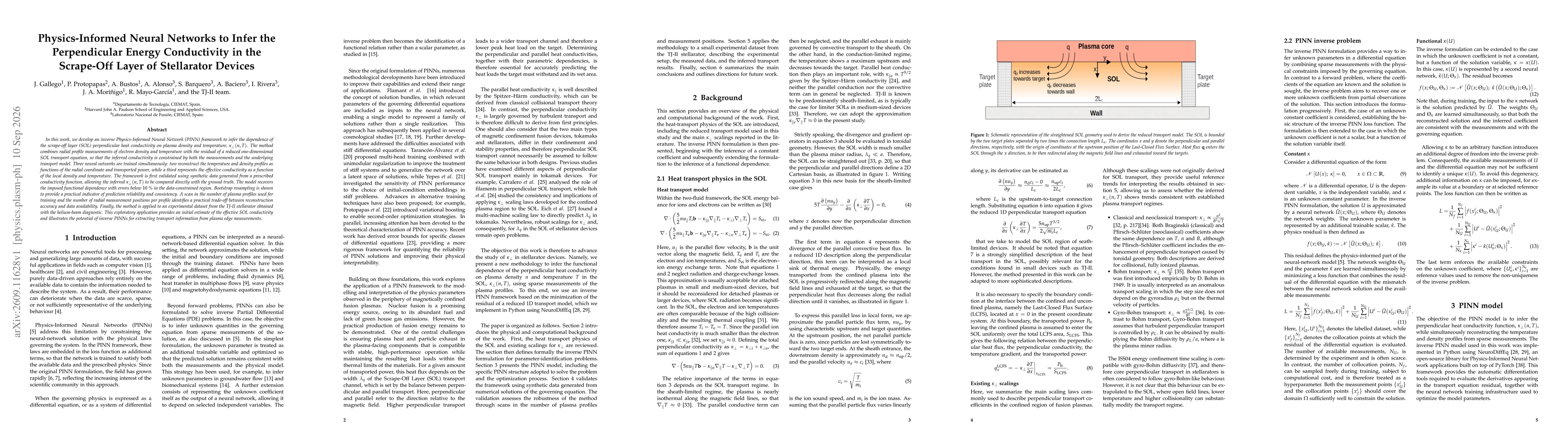 Thumbnail for Physics-Informed Neural Networks to Infer the Perpendicular Energy Conductivity in the Scrape-Off Layer of Stellarator Devices