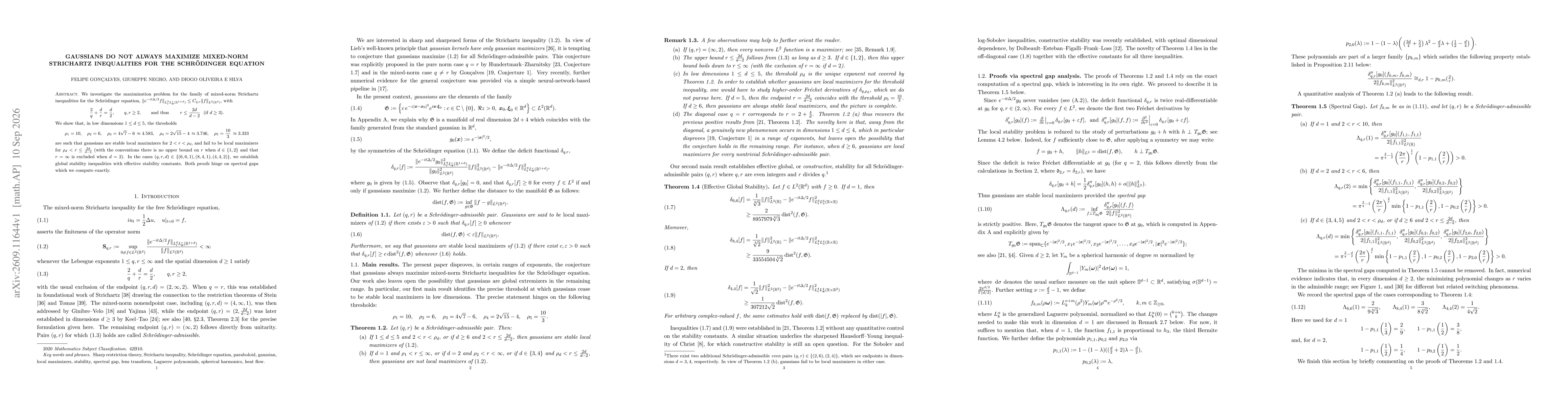 Thumbnail for Gaussians Do Not Always Maximize Mixed-Norm Strichartz Inequalities for the Schrödinger Equation