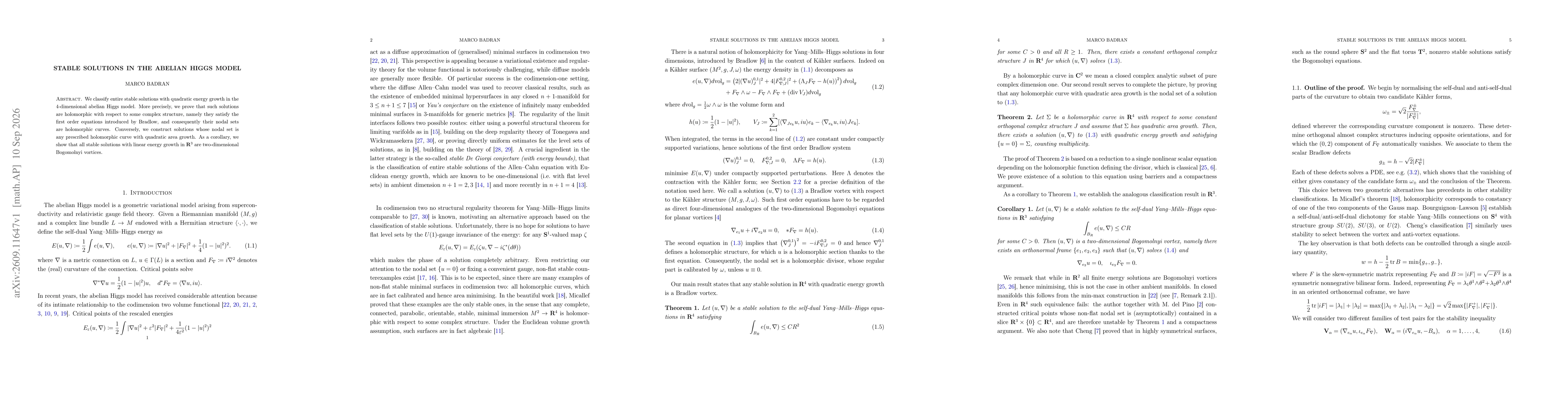 Thumbnail for Stable solutions in the abelian Higgs model