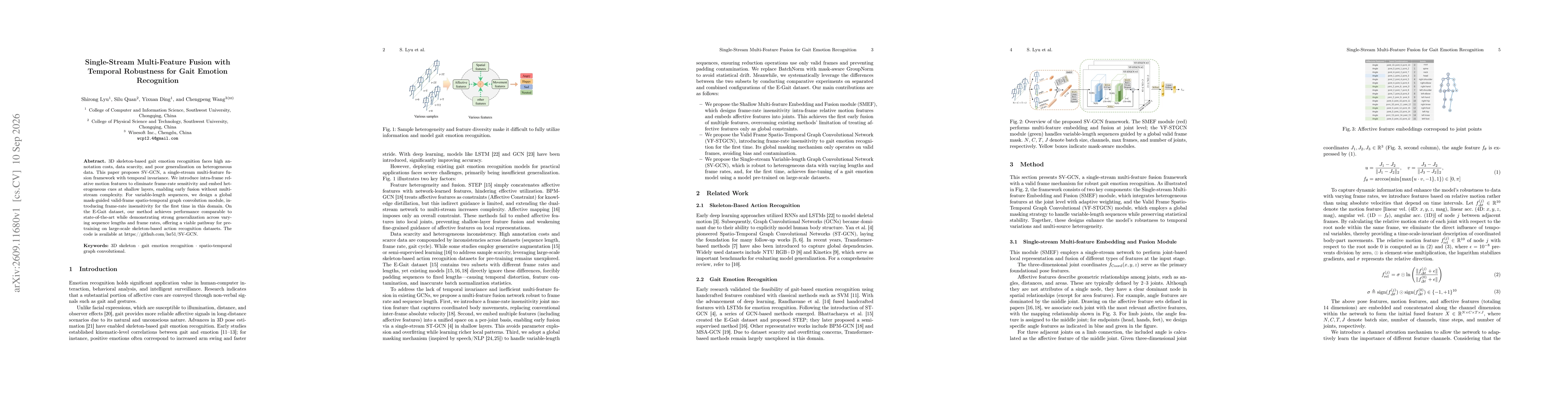 Thumbnail for Single-Stream Multi-Feature Fusion with Temporal Robustness for Gait Emotion Recognition