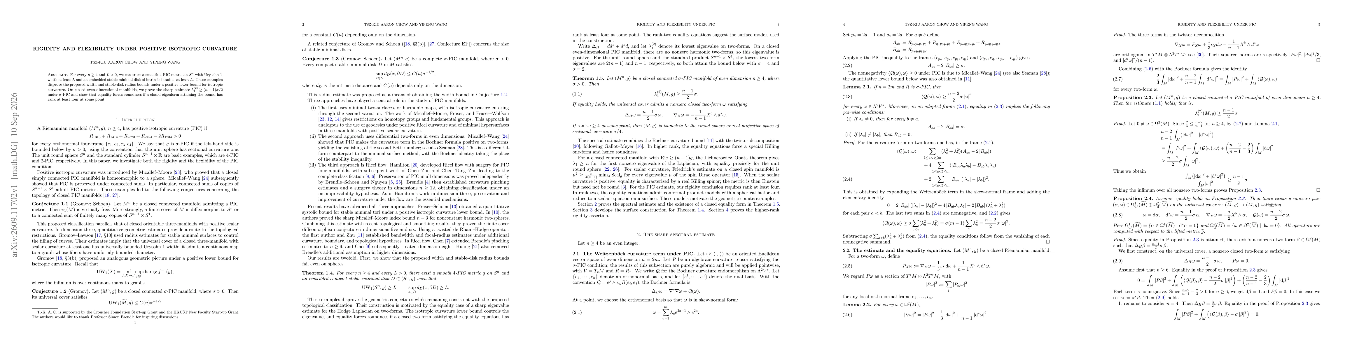 Thumbnail for Rigidity and flexibility under positive isotropic curvature