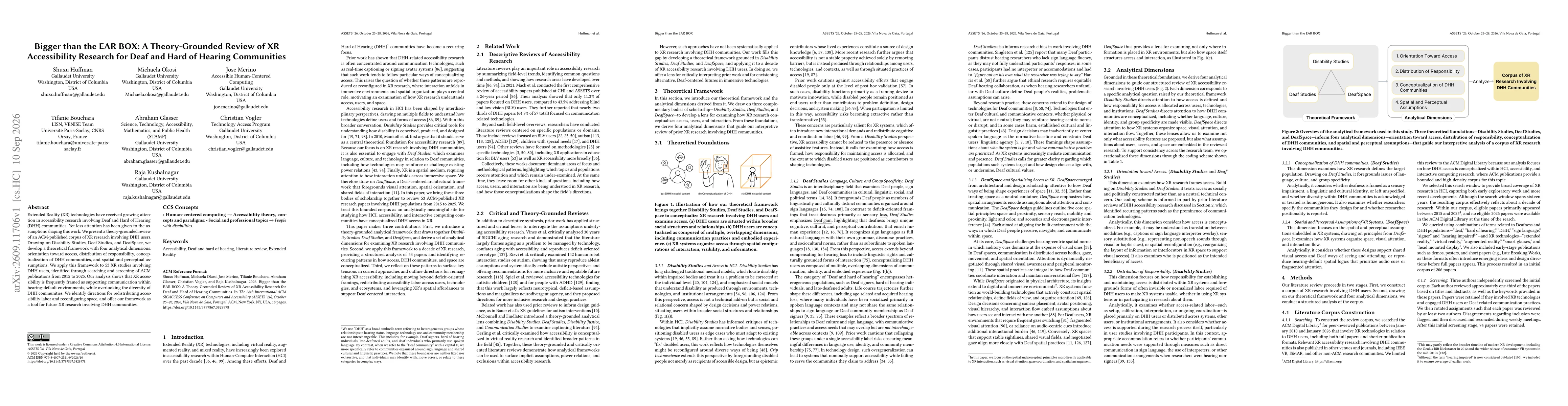 Thumbnail for Bigger than the EAR BOX: A Theory-Grounded Review of XR Accessibility Research for Deaf and Hard of Hearing Communities