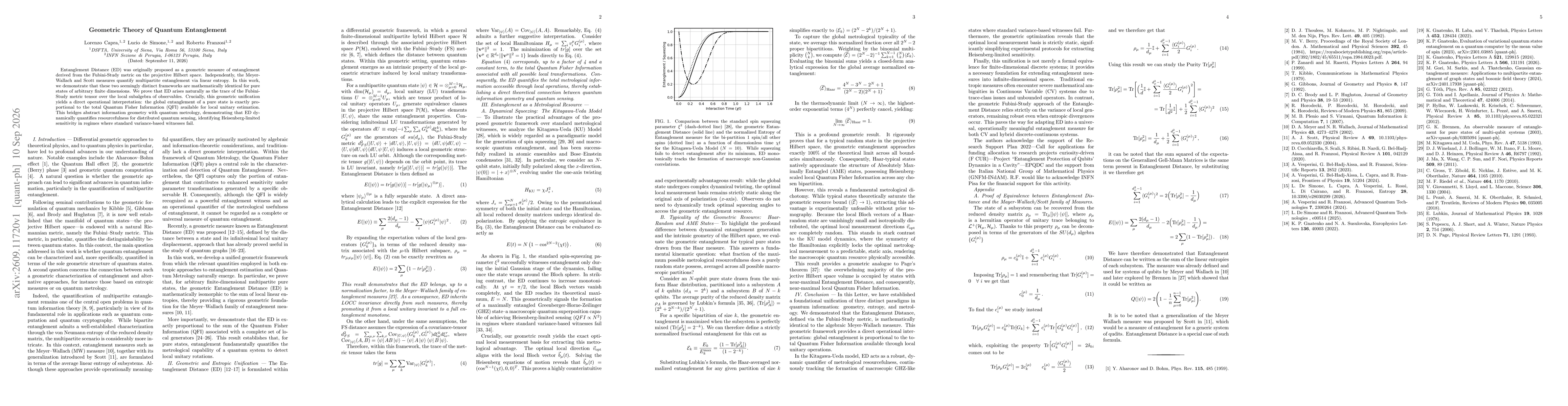 Thumbnail for A Geometric Theory of Quantum Entanglement