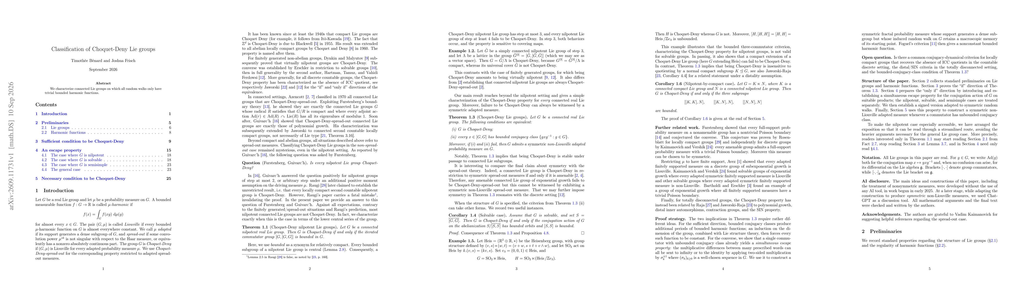 Thumbnail for Classification of Choquet-Deny Lie groups